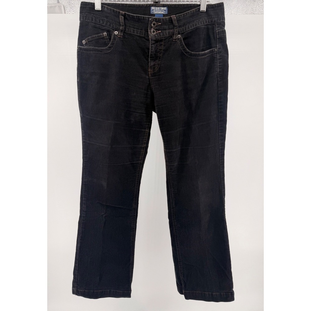 Polo Jeans Company Wendy Jean Women's Black Corduroy Bootcut Pants Size‎ 8x30